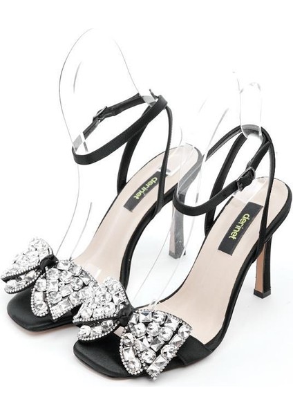 Bilekten Bantlı Fiyonk Taşlı Topuklu Kadın Abiye Ayakkabı fiyatları