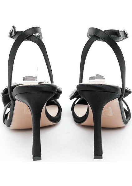 Bilekten Bantlı Fiyonk Taşlı Topuklu Kadın Abiye Ayakkabı fırsatları