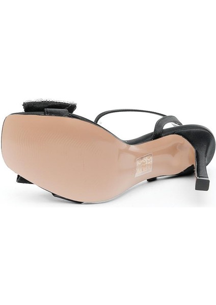 Bilekten Bantlı Fiyonk Taşlı Topuklu Kadın Abiye Ayakkabı indirimleri