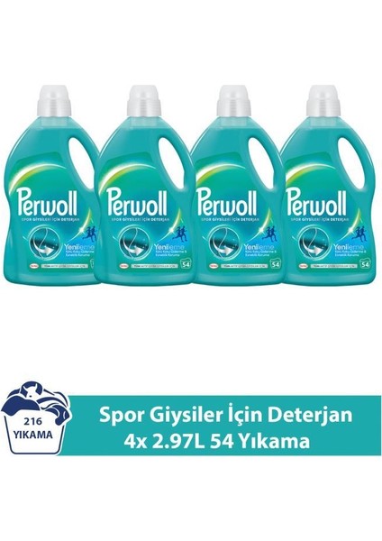 Yenileme Spor Giysiler 4x 2.97 lt 54 Yıkama (216 Yıkama )