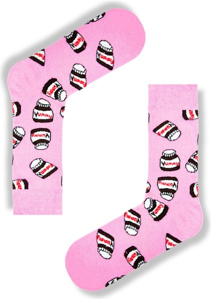 Unisex 3'lü Yummy Çikolata Desenli Çorap Seti modelleri