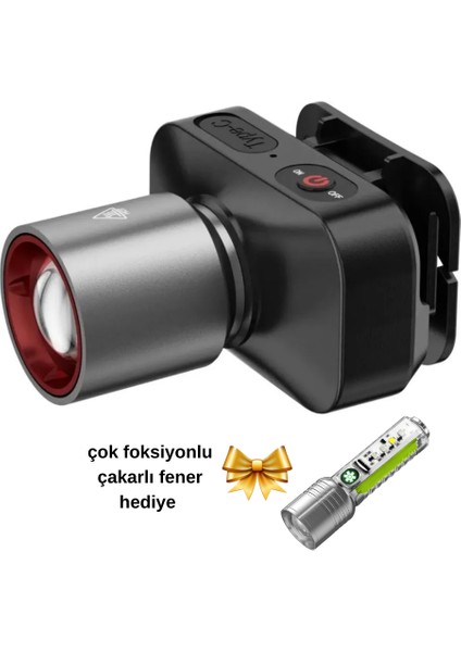 Gold Kama GK801 LED Kafa Feneri - 50W Cree Led, Şarjlı ve Su Geçirmez
