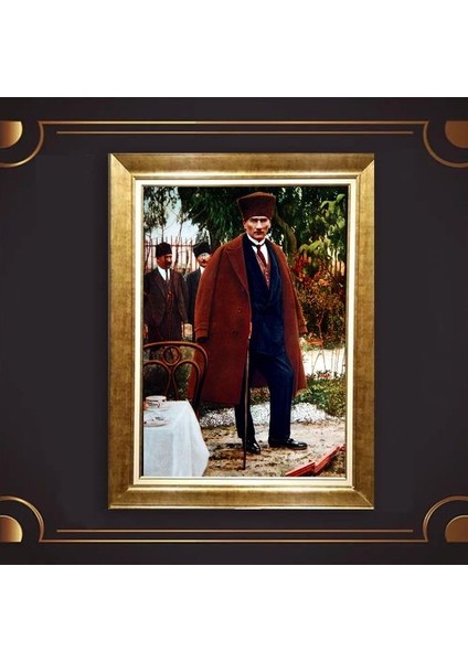 Özel Altın Seri Atatürk Paspartulu Tablo RV308