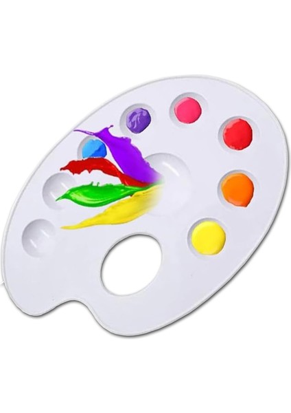 Büyük Boy Resim Paleti Godeli 30 Cm-Ressam Paleti Boyama Paleti Akrilik Boya Guaj Boya Sulu Boya