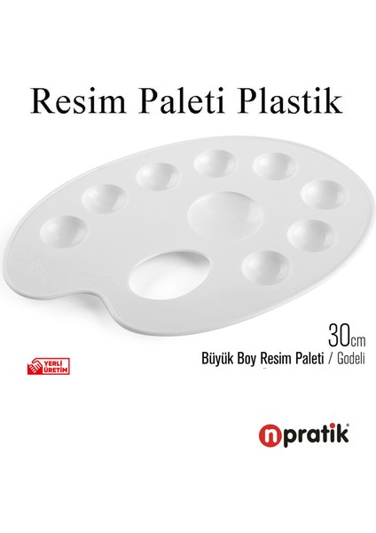 Büyük Boy Resim Paleti Godeli 30 Cm-Ressam Paleti Boyama Paleti Akrilik Boya Guaj Boya Sulu Boya fiyatları