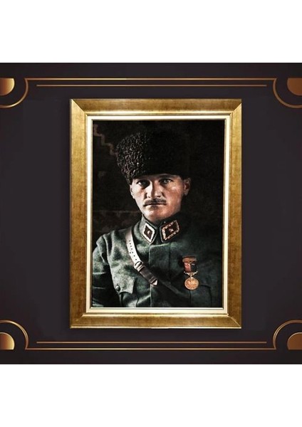Özel Altın Seri Atatürk Paspartulu Tablo RV105