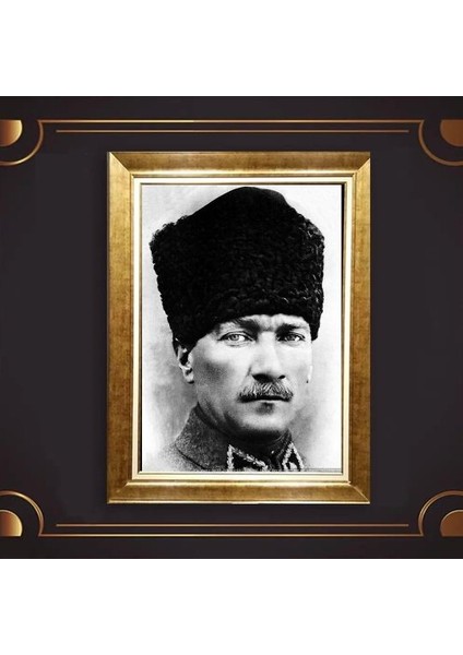 Özel Altın Seri Atatürk Paspartulu Tablo RV491