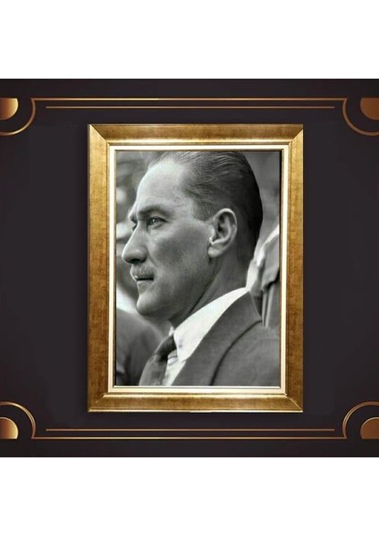 Özel Altın Seri Atatürk Paspartulu Tablo RV539