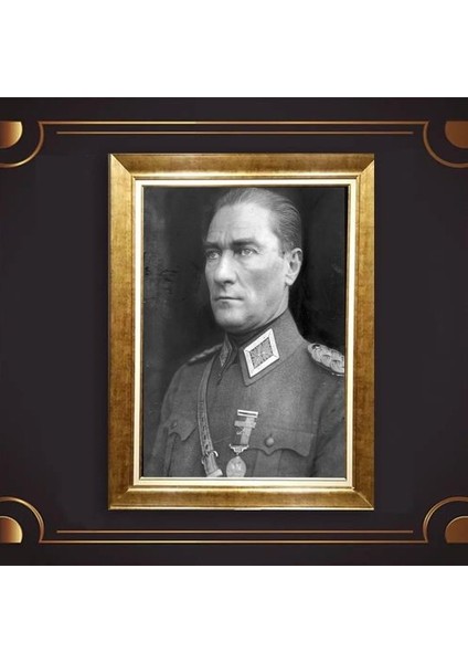 Özel Altın Seri Atatürk Paspartulu Tablo RV626