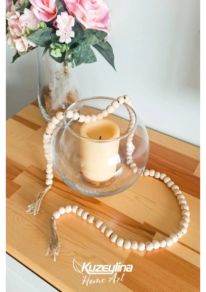 Ahşap Boncuklu Dekoratif Çok Amaçlı Süs (110CM)