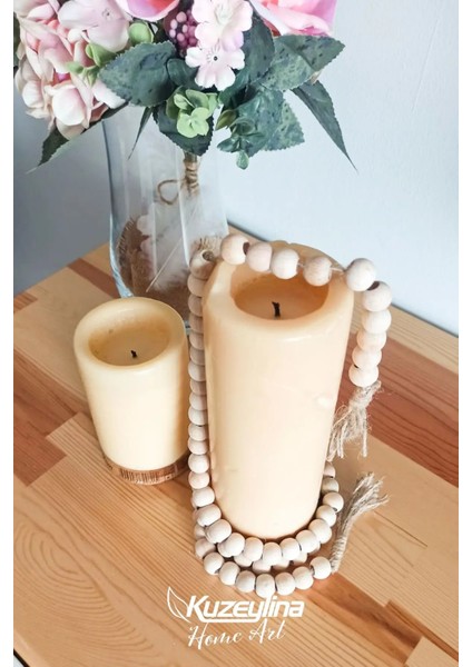 Ahşap Boncuklu Dekoratif Çok Amaçlı Süs (110CM) fiyatları