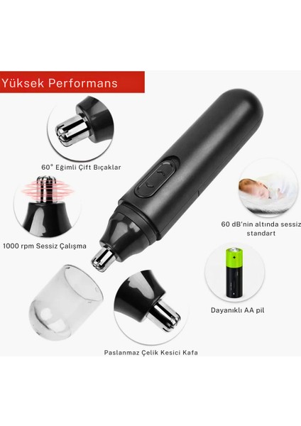 SM-429 Burun Kılı Kesme Makinesi – Sessiz, Paslanmaz Çelik, Taşınabilir modelleri