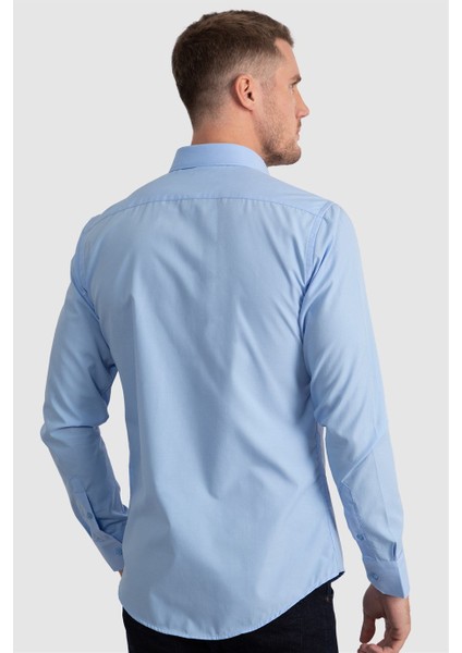 Slim Fit Dar Kesim Tery Cotton Erkek Gömlek