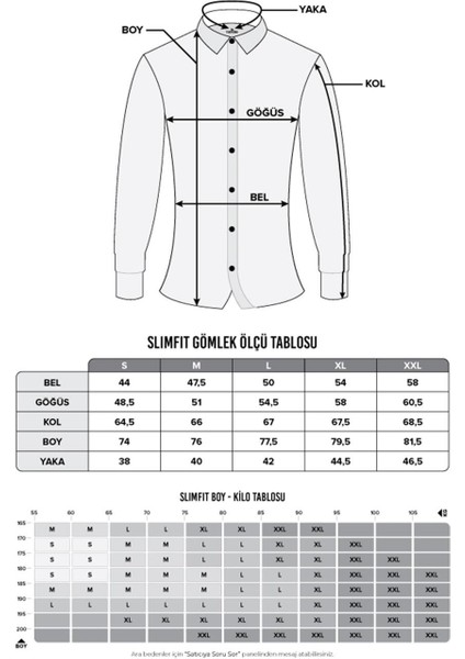 Slim Fit Dar Kesim Tery Cotton Erkek Gömlek