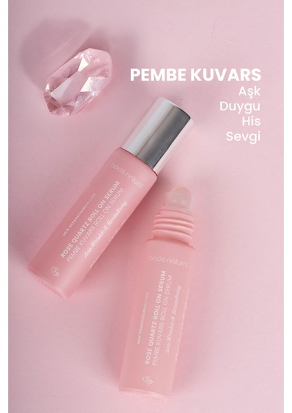 Pembe Kuvars Roll On Antioksidan Yüz Masaj Serumu 10 ml
