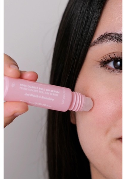 Pembe Kuvars Roll On Antioksidan Yüz Masaj Serumu 10 ml