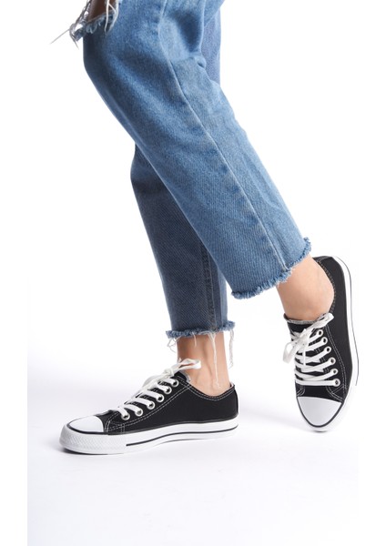 Siyah Beyaz Kadın Kısa Keten Spor Ayakkabı Günlük Sneakers Cnv7 fiyatları