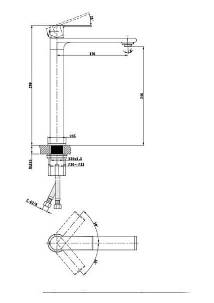 FM-2322 Altın Lavabo Bataryası