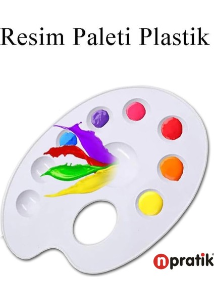 Büyük Boy Resim Paleti Godeli 30 Cm-Ressam Paleti Boyama Paleti Akrilik Boya Guaj Boya Sulu Boya