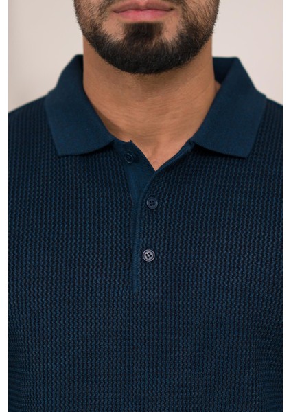 Polo Yaka Armürlü Yünlü Erkek Triko Kazak modelleri