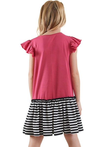 Kedicik Kız Çocuk Fuşya Yazlık Elbise fiyatları