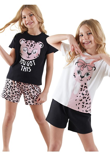 Leopar Kız Çocuk 2'li Pijama Takım