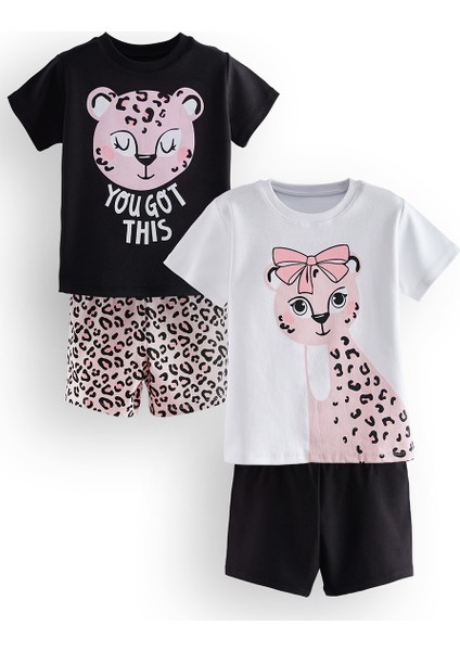 Leopar Kız Çocuk 2'li Pijama Takım modelleri