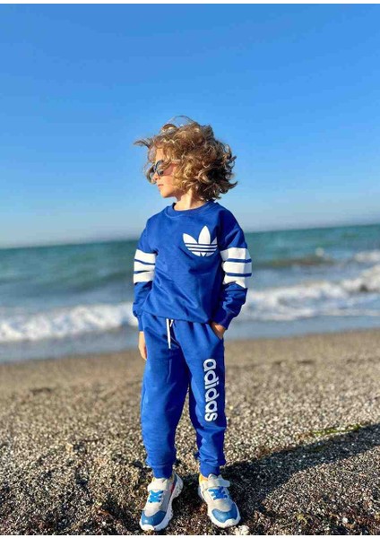 Mavi Çocuk Adidas Eşofman Takımı