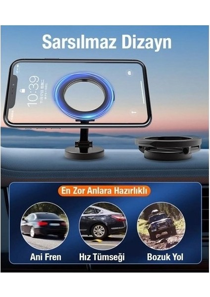 iPhone Uyumlu Magsafe Manyetik Mıknatıslı Araç İçi Telefon Tutucu