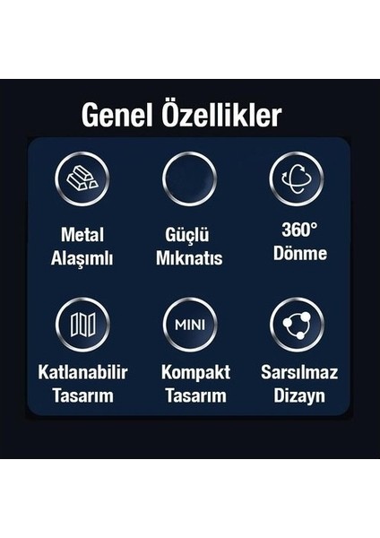iPhone Uyumlu Magsafe Manyetik Mıknatıslı Araç İçi Telefon Tutucu