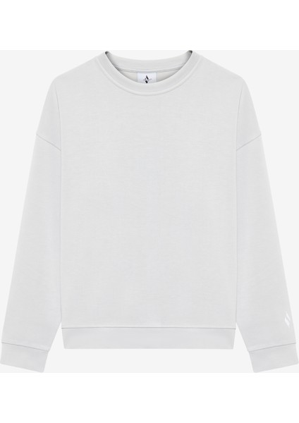 W Lounge Loose Crew Neck Sweatshirt Kadın Gri Sweatshirt S2510052-035