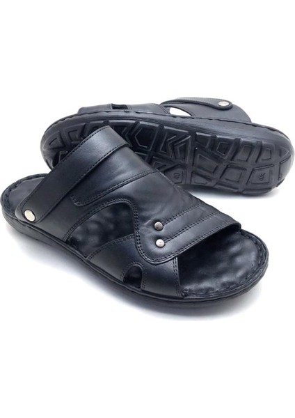 Deri Büyük Numara Ortopedik Masajlı Sandalet modelleri