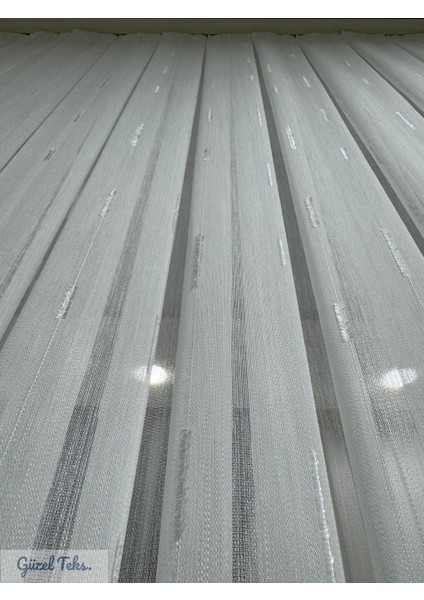 Bambu Damla Tül-Kırışmaz-Ütü İSTEMEZ-EKRU-1 x 3SIK Pile