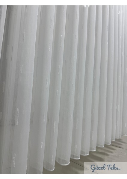 Bambu Damla Tül-Kırışmaz-Ütü İSTEMEZ-EKRU-1 x 3SIK Pile