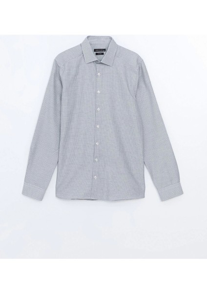 Lcwaıkıkı Formal Gri Slim Fit Uzun Kollu Erkek Gömlek
