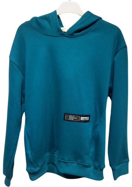 Brand Baskılı Kapüşonlu Sweatshırt