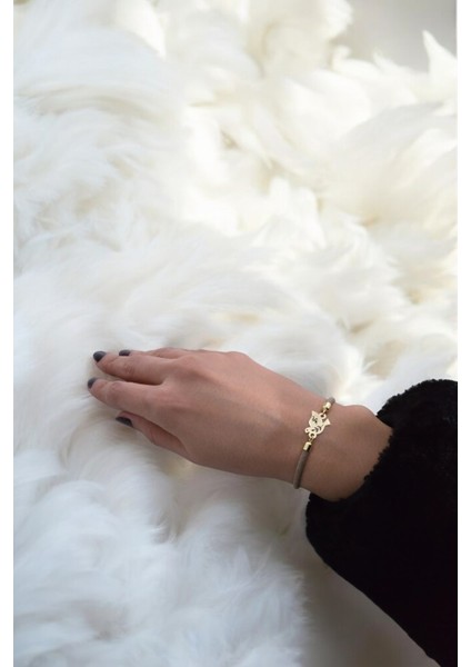 14 Ayar Altın Plakalı Özel Kuş Figürlü, Kahverengi Örgülü Detayıyla Harfli Bileklik, Zarif Tasarımıyla Gençlere Özel Bir Hediye! fiyatları