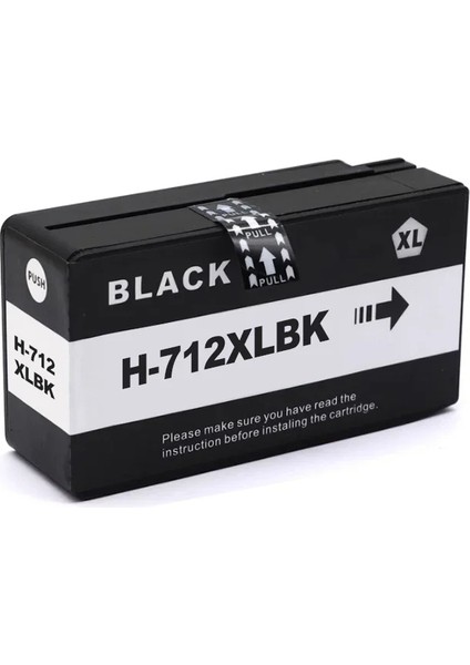 Hp Designjet T250 712 Muadil Kartuş Hp Designjet T120 Siyah (Black)