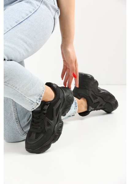 Siyah Kadın Sneaker 0141 fiyatları