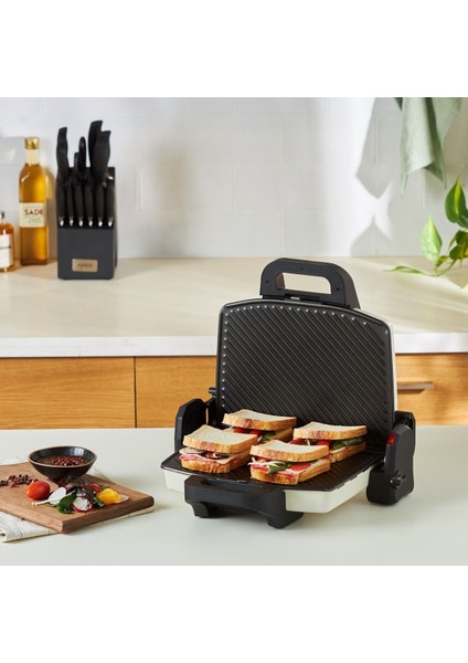 Future Essential Izgara Yapabilen Matte Krem 1800 W Tost Makinesi
