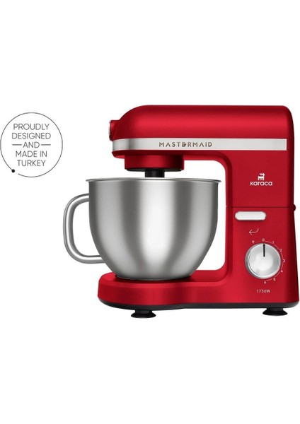 Chef Pro 1750W 5lt Çelik Hazneli Çift Kollu Stand Mikser Red