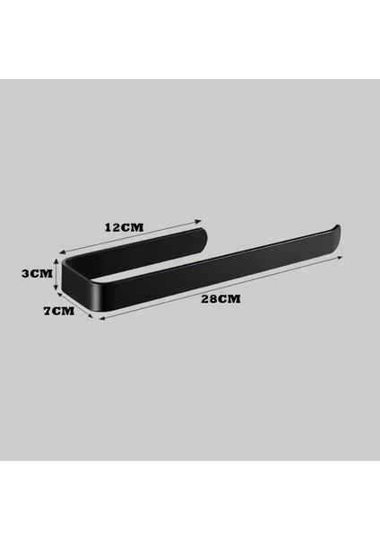 Metal Siyah Kağıt Rulo Havluluk, Peçetelik 3 m Yapışkanlı