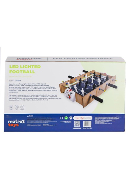 406 Ahşap Ledli Masa Maçı Oyunu -Akçiçek Oyuncak fiyatları