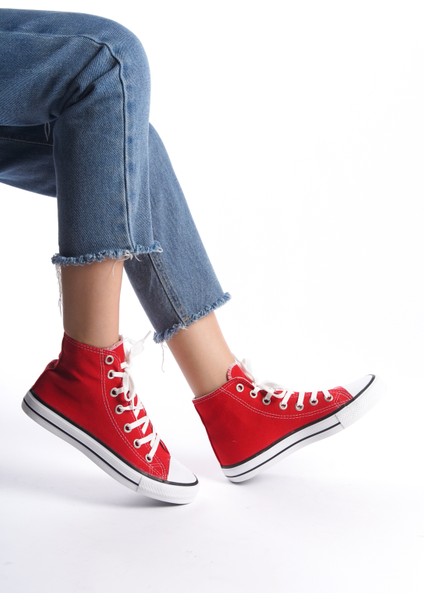 Kırmızı Kadın Uzun Keten Spor Ayakkabı Günlük Sneakers Cnv6 modelleri
