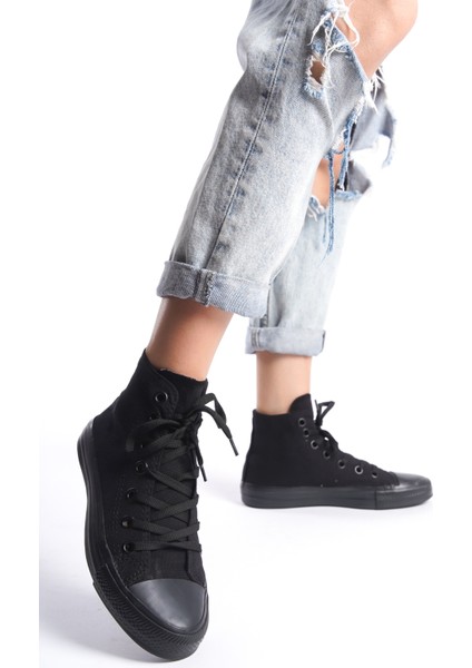 Siyah Kadın Uzun Keten Spor Ayakkabı Günlük Sneakers Cnv6 modelleri