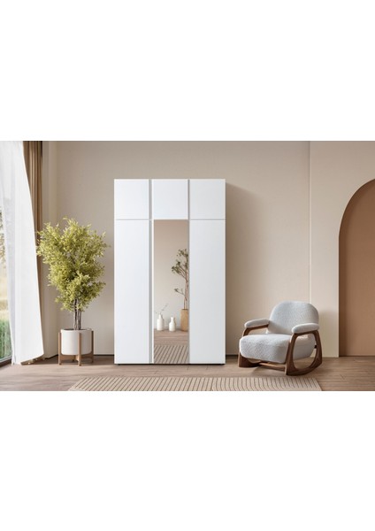 Bony Cream 3 Kapılı Modüllü Gardırop