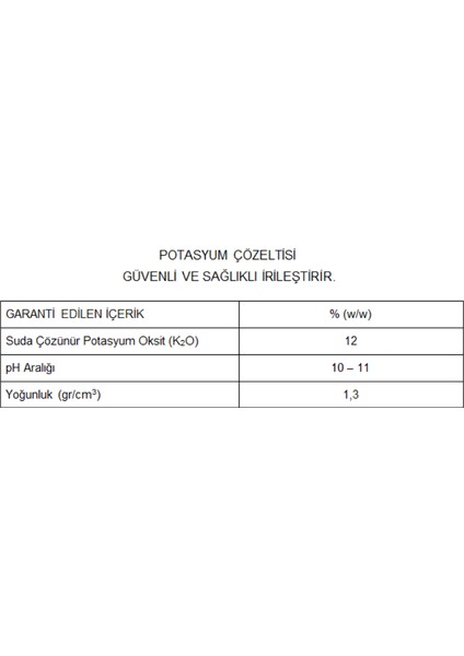 Arel Chem Optımum K12 (Potasyum Çözeltisi Bitki Öz Savunma Artırıcı) 1 Lt'lik Ambalajda modelleri