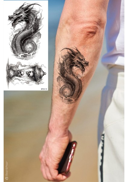 Ejderha Dövmesi Unisex Geçici Dövme Dragon Tattoo