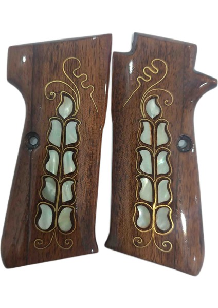 Mab 16 Lı 9mm Ahşap Telkari Sedef Kakma Kabze