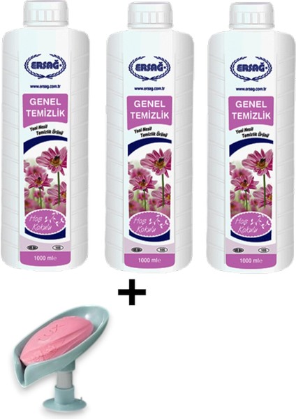 Genel Temizlik (3 Adet) 1000 ml + ( Sabunluk Hediye'li ) 105-49